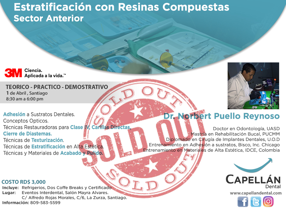 SOLD-OUT Estratificación con Resinas Compuestas - Santago